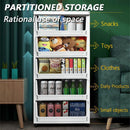 Cabinet Plastic Drawer Cabinet Household Multifunctional Storage Cabinet Gray White Movable Toy