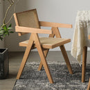 PINA ăNatural rattanăLounge chair Rattan chair single person sofa chair Solid wood Rattan woven