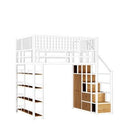 AUSITUR Wrought Iron Loft Bed Elevated Bed Space-saving Home Iron Frame Bed