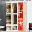 Arper Folding Wardrobe Bedroom Large Capacity Open Wardrobe Living Plastic Drawer Cabinet Foldable