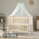 Crib Solid Wood Baby Bed Lacquerless Baby Cradle Foldable Multifunctional Desk Mobile Portable