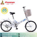 Phoenix🚴♀️Folding Bike Spot Road Bikes Ready Stockfolding Bicycles, Women''s Lightweight Portable