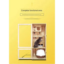 Closed Luxury Solid Four Wood Seasons Universal Double-layer Cabinet Home Cage Villa Cat House
