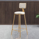 Y&u Nordic Style Wrought Iron Bar Stool Home Dining Chair Comfortable High Chair Modern High Stool