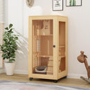 HERON Cat Cage Villa Solid Wood Luxury Home Cat Cabinet General Breeding Room Pet Room