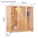 Cat Cage Villa Double-decker Three-story Display Cabinet Solid Wood Pet House