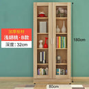 Bookcase Combination Simple Modern Living Room with Door Cabinet Glass Door Bookcase Economical