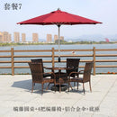 Baojing outdoor tables and chairs with umbrella courtyard leisure furniture garden iron balcony