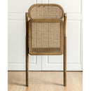 GC Rattan Chair Foldable Portable Chair Solid Wood Dining Chair Old Rattan Woven Modern Household