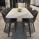 ćYUEHUAćReady Stock Dining Table Set Marble Dining Table with Chairs