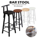 High Chair Bar Stool Minimalist Fashion Creative Steel Wood Thickened Dining Chair(70cm)