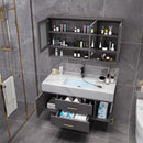 Runzeu Rock Slab Marble Bathroom Cabinet Combination Modern Simple Toilet Washstand Washbasin Light