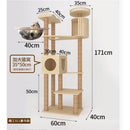 Rack Wood Large Climbing Solid Nest Integrated Villa Tree House Cat Tower Platform