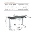 ćIn StockćHollin 21 X4 Study Desk Height Adjustable standing office table white blackTempered Glass