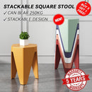 ćBUY 3 GET 1 FREEćStackable Small Stool Durable Solid Color Plastic Stool Thickened Dining Chair