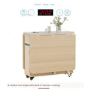 Small-sized Solid Wood Induction Cooker and Chair Nordic Combination Simple Folding Multifunctional
