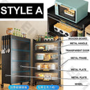 (EIYI) Metal Kitchen Cabinet With Wheels Multi-layer Storage Cabinet Multifunctional Kitchen Storage