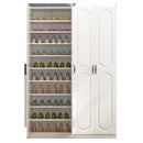 European Style Shoe Cabinet Multi Storey Large Capacity Storage Cabinet Wooden Household Balcony