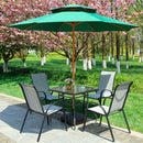 Tiger Deer Suite Balcony Garden Leisure Furniture Dining Outdoor Three-piece Five-piece Milk Tea