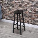 High Chair Bar Stool Minimalist Fashion Creative Steel Wood Thickened Dining Chair(70cm)