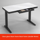 ćIn StockćHollin 21 X4 Study Desk Height Adjustable standing office table white blackTempered Glass