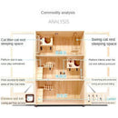 Byto Cat Cage Solid Cat With Cage Wood Villa Apartment Climbing Rack House Dispaly Cabinet Four