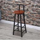 High Chair Bar Stool Minimalist Fashion Creative Steel Wood Thickened Dining Chair(70cm)