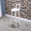 High Chair Bar Stool Minimalist Fashion Creative Steel Wood Thickened Dining Chair(70cm)