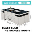 Foldable Dining Table Marble Table Top Small Apartment Home Retractable Coffee Table Folding Table