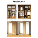 Zxd Integrated Wardrobe Sliding Door Household Bedroom Modern Simple Locker Solid Wood Storage
