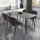 ćYUEHUAćReady Stock Dining Table Set Marble Dining Table with Chairs