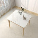 ćHigh QualityćDining Table Set Sintered Stone Table Set Extendable Marble Table Foldable Friction