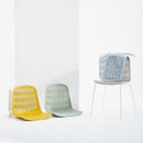 FORTUNE Nordic plastic chairs modern minimalist home backstool creative solid wood dining table