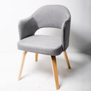 🔥Ready Stock🔥2020 Nordic Solid Wood Fabric Home Armrest Café Dining Table Chair Modern Minimalist
