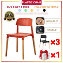 ćBUY 3 GET 1 FREEćNordic Plastic Chair | PP Material Dining Chair | Plastic Stool | Backrest