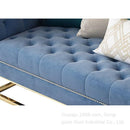 SENBIJU š„ready Stockš„living Room Single Double Three-person Pull-down Velvet Fabric Art Sofa
