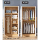 Solid Wood Wardrobe Bedroom Modern Simple Large Capacity Nordic Wardrobe Clothes Storage Cabinet