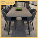 ćYUEHUAćReady Stock Dining Table Set Marble Dining Table with Chairs