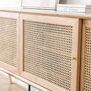Household Coffee Table Tv Cabinet Combination Nordic Solid Wood Small Household Type Simple Rattan