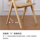 Dining Chair Solid Wood Nordic Rattan Armchair Solid Wood Vintage Style Backrest Furniture Rattan