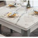 ćYUEHUAćmarble dining table small apartment modern minimalist household solid wood rectangular