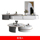 Coffee Table Retractable Rock Board Tv Cabinet Tea Table Combination High Sense Minimalist Living