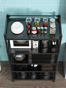 Stainless Steel Floor Type Multi-layer Microwave Oven Kitchen Utensils Pot Rack Storage Movable