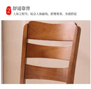 Solid Wooden Dining Chair Family Hotel Restaurant Chair Log Chair