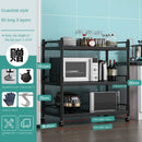 Stainless Steel Floor Type Multi-layer Microwave Oven Kitchen Utensils Pot Rack Storage Movable