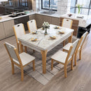 ćYUEHUAćmarble dining table small apartment modern minimalist household solid wood rectangular