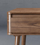 (MUWU) Multifunctional Folding Coffee Table Noble Quality Solid Wood Furniture Walnut Color Lifting