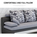 L-shaped 3-4 Seat Sofa With Footrest Living Room Economical Sofa Bed Combo Set Removable And