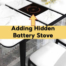 ćHigh QualityćDining Table Set Sintered Stone Table Set Extendable Marble Table Foldable Friction