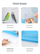 Fan Parrot Luxury Large Metal Embroidered Eye Lark Tiger Skin Feng Peony Pigeon Bird Cage Supplies